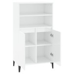 vidaXL Dulap înalt, alb extralucios, 60x36x110 cm, lemn compozit vidaXL Dulap înalt, alb extralucios, 60x36x110 cm, lemn compozit