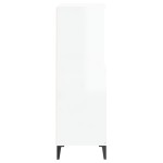 vidaXL Dulap înalt, alb extralucios, 60x36x110 cm, lemn compozit vidaXL Dulap înalt, alb extralucios, 60x36x110 cm, lemn compozit