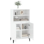 vidaXL Dulap înalt, alb extralucios, 60x36x110 cm, lemn compozit vidaXL Dulap înalt, alb extralucios, 60x36x110 cm, lemn compozit