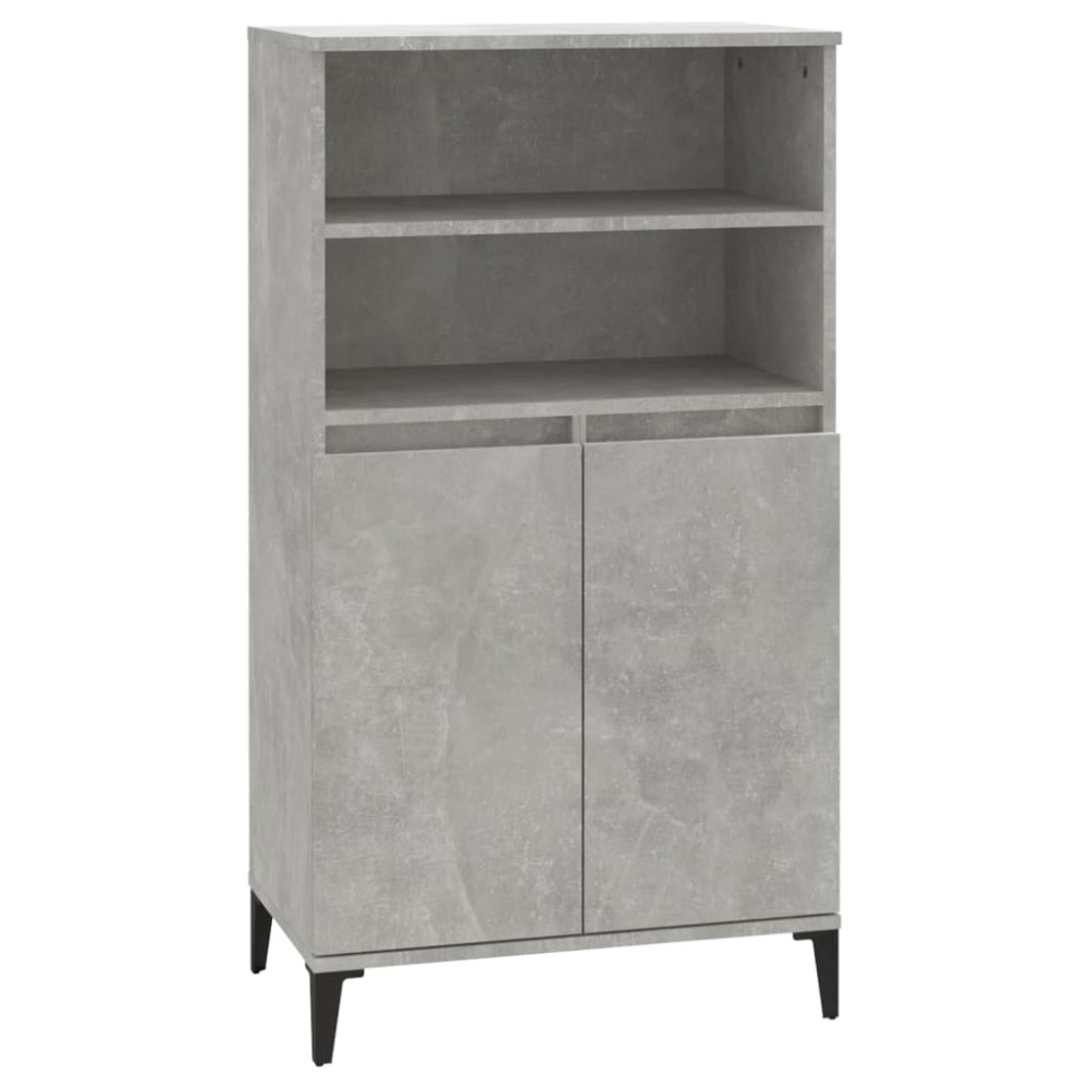 vidaXL Dulap înalt, gri beton, 60x36x110 cm, lemn compozit