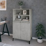 vidaXL Dulap înalt, gri beton, 60x36x110 cm, lemn compozit vidaXL Dulap înalt, gri beton, 60x36x110 cm, lemn compozit