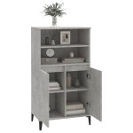 vidaXL Dulap înalt, gri beton, 60x36x110 cm, lemn compozit vidaXL Dulap înalt, gri beton, 60x36x110 cm, lemn compozit