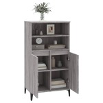 vidaXL Dulap înalt, gri sonoma, 60x36x110 cm, lemn prelucrat