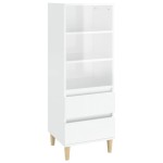 vidaXL Dulap înalt, alb extralucios, 40x36x110 cm, lemn compozit vidaXL Dulap înalt, alb extralucios, 40x36x110 cm, lemn compozit