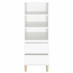 vidaXL Dulap înalt, alb extralucios, 40x36x110 cm, lemn compozit vidaXL Dulap înalt, alb extralucios, 40x36x110 cm, lemn compozit
