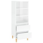 vidaXL Dulap înalt, alb extralucios, 40x36x110 cm, lemn compozit vidaXL Dulap înalt, alb extralucios, 40x36x110 cm, lemn compozit