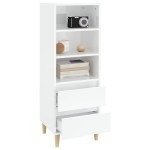 vidaXL Dulap înalt, alb extralucios, 40x36x110 cm, lemn compozit vidaXL Dulap înalt, alb extralucios, 40x36x110 cm, lemn compozit