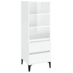 vidaXL Dulap înalt, alb extralucios, 40x36x110 cm, lemn compozit vidaXL Dulap înalt, alb extralucios, 40x36x110 cm, lemn compozit