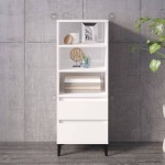 vidaXL Dulap înalt, alb extralucios, 40x36x110 cm, lemn compozit vidaXL Dulap înalt, alb extralucios, 40x36x110 cm, lemn compozit