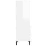 vidaXL Dulap înalt, alb extralucios, 40x36x110 cm, lemn compozit vidaXL Dulap înalt, alb extralucios, 40x36x110 cm, lemn compozit