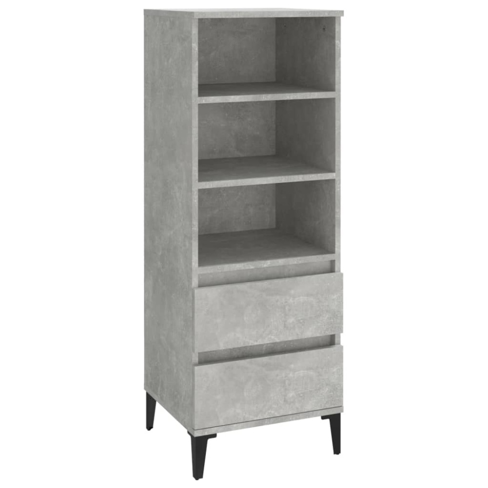 vidaXL Dulap înalt, gri beton, 40x36x110 cm, lemn compozit