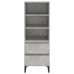vidaXL Dulap înalt, gri beton, 40x36x110 cm, lemn compozit