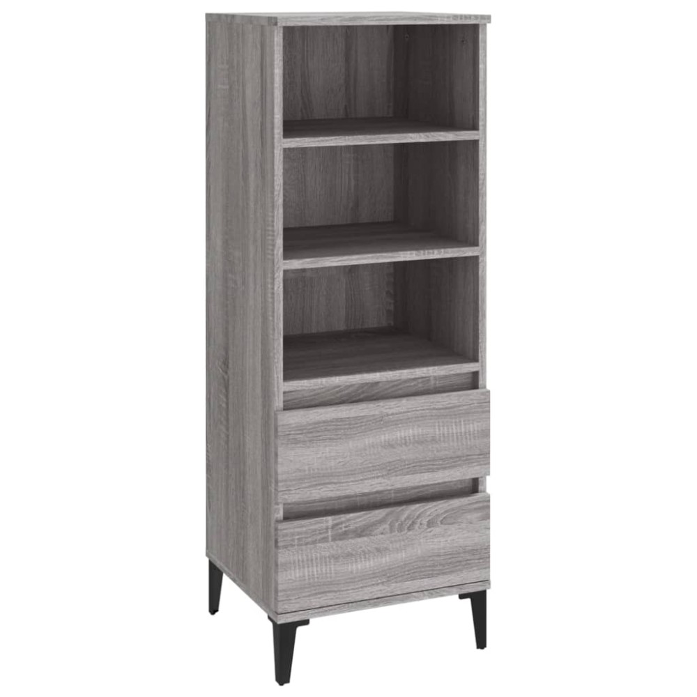 vidaXL Dulap înalt, gri sonoma, 40x36x110 cm, lemn prelucrat