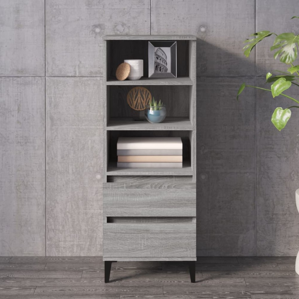 vidaXL Dulap înalt, gri sonoma, 40x36x110 cm, lemn prelucrat