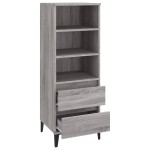 vidaXL Dulap înalt, gri sonoma, 40x36x110 cm, lemn prelucrat