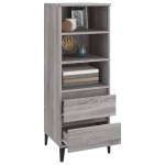 vidaXL Dulap înalt, gri sonoma, 40x36x110 cm, lemn prelucrat