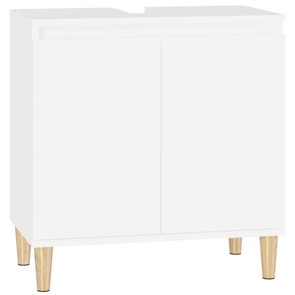vidaXL Dulap de chiuvetă, alb, 58x33x60 cm, lemn prelucrat