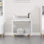 vidaXL Dulap de chiuvetă, alb, 58x33x60 cm, lemn prelucrat vidaXL Dulap de chiuvetă, alb, 58x33x60 cm, lemn prelucrat