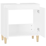 vidaXL Dulap de chiuvetă, alb, 58x33x60 cm, lemn prelucrat vidaXL Dulap de chiuvetă, alb, 58x33x60 cm, lemn prelucrat