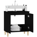 vidaXL Dulap de chiuvetă, negru, 58x33x60 cm, lemn prelucrat vidaXL Dulap de chiuvetă, negru, 58x33x60 cm, lemn prelucrat