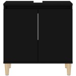 vidaXL Dulap de chiuvetă, negru, 58x33x60 cm, lemn prelucrat vidaXL Dulap de chiuvetă, negru, 58x33x60 cm, lemn prelucrat