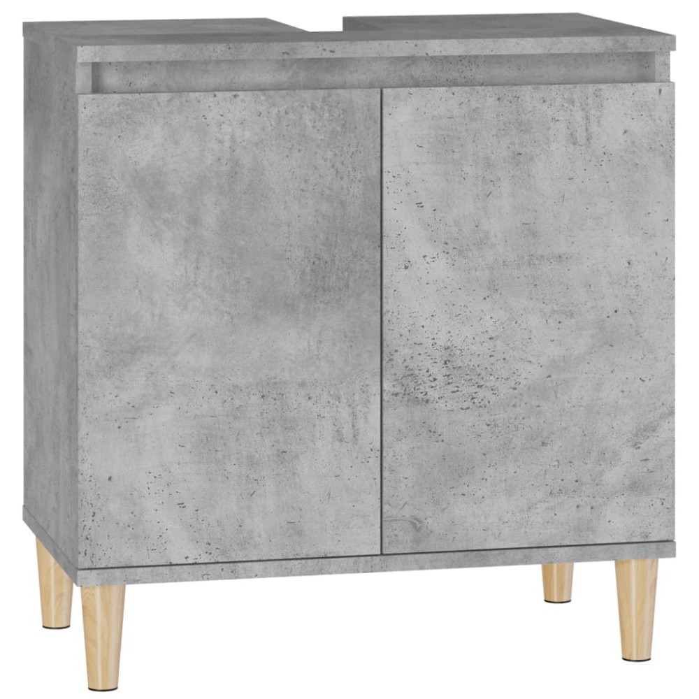 vidaXL Dulap de chiuvetă, gri beton, 58x33x60 cm, lemn prelucrat