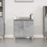 vidaXL Dulap de chiuvetă, gri beton, 58x33x60 cm, lemn prelucrat vidaXL Dulap de chiuvetă, gri beton, 58x33x60 cm, lemn prelucrat