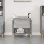 vidaXL Dulap de chiuvetă, gri beton, 58x33x60 cm, lemn prelucrat vidaXL Dulap de chiuvetă, gri beton, 58x33x60 cm, lemn prelucrat