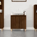 vidaXL Dulap de chiuvetă, stejar maro, 58x33x60 cm, lemn prelucrat vidaXL Dulap de chiuvetă, stejar maro, 58x33x60 cm, lemn prelucrat