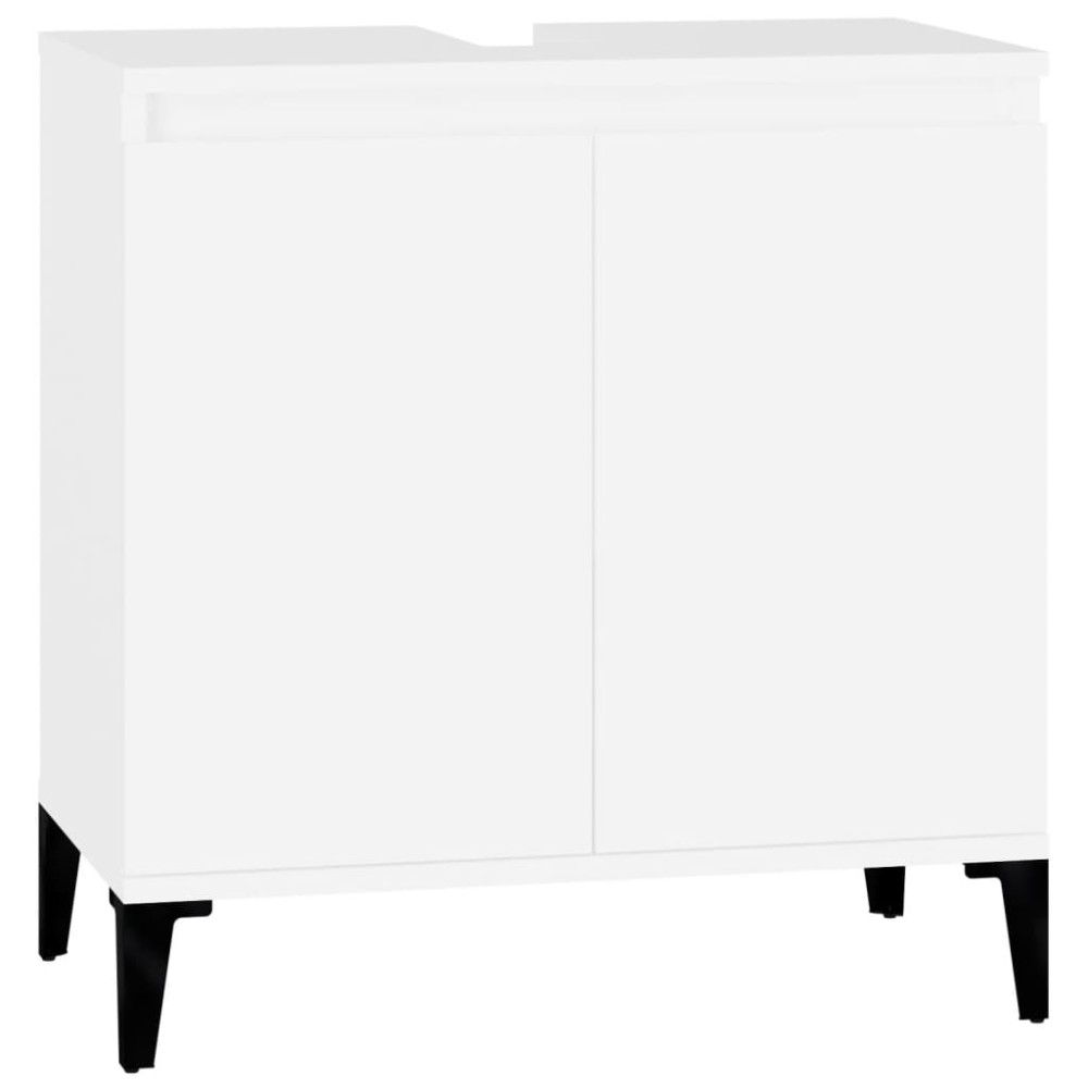 vidaXL Dulap de chiuvetă, alb, 58x33x60 cm, lemn prelucrat