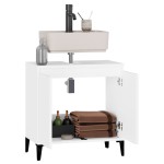 vidaXL Dulap de chiuvetă, alb, 58x33x60 cm, lemn prelucrat vidaXL Dulap de chiuvetă, alb, 58x33x60 cm, lemn prelucrat