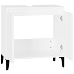 vidaXL Dulap de chiuvetă, alb, 58x33x60 cm, lemn prelucrat vidaXL Dulap de chiuvetă, alb, 58x33x60 cm, lemn prelucrat
