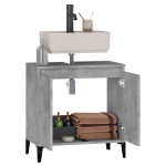 vidaXL Dulap de chiuvetă, gri beton, 58x33x60 cm, lemn prelucrat vidaXL Dulap de chiuvetă, gri beton, 58x33x60 cm, lemn prelucrat