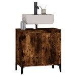 vidaXL Dulap de chiuvetă, stejar fumuriu, 58x33x60 cm, lemn prelucrat vidaXL Dulap de chiuvetă, stejar fumuriu, 58x33x60 cm, lemn prelucrat