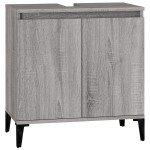 vidaXL Dulap de chiuvetă, gri sonoma, 58x33x60 cm, lemn prelucrat vidaXL Dulap de chiuvetă, gri sonoma, 58x33x60 cm, lemn prelucrat
