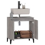 vidaXL Dulap de chiuvetă, gri sonoma, 58x33x60 cm, lemn prelucrat vidaXL Dulap de chiuvetă, gri sonoma, 58x33x60 cm, lemn prelucrat