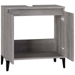 vidaXL Dulap de chiuvetă, gri sonoma, 58x33x60 cm, lemn prelucrat vidaXL Dulap de chiuvetă, gri sonoma, 58x33x60 cm, lemn prelucrat