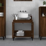 vidaXL Dulap de chiuvetă, stejar maro, 58x33x60 cm, lemn prelucrat vidaXL Dulap de chiuvetă, stejar maro, 58x33x60 cm, lemn prelucrat