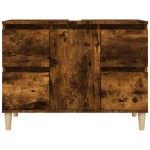 vidaXL Dulap de chiuvetă, stejar afumat, 80x33x60 cm, lemn prelucrat vidaXL Dulap de chiuvetă, stejar afumat, 80x33x60 cm, lemn prelucrat