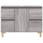 vidaXL Dulap de chiuvetă, gri sonoma, 80x33x60 cm, lemn prelucrat vidaXL Dulap de chiuvetă, gri sonoma, 80x33x60 cm, lemn prelucrat