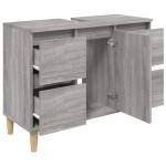 vidaXL Dulap de chiuvetă, gri sonoma, 80x33x60 cm, lemn prelucrat vidaXL Dulap de chiuvetă, gri sonoma, 80x33x60 cm, lemn prelucrat