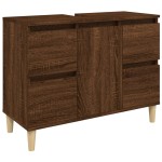 vidaXL Dulap de chiuvetă, stejar maro, 80x33x60 cm, lemn prelucrat vidaXL Dulap de chiuvetă, stejar maro, 80x33x60 cm, lemn prelucrat