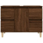 vidaXL Dulap de chiuvetă, stejar maro, 80x33x60 cm, lemn prelucrat vidaXL Dulap de chiuvetă, stejar maro, 80x33x60 cm, lemn prelucrat