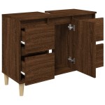 vidaXL Dulap de chiuvetă, stejar maro, 80x33x60 cm, lemn prelucrat vidaXL Dulap de chiuvetă, stejar maro, 80x33x60 cm, lemn prelucrat