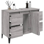 vidaXL Dulap de chiuvetă, gri sonoma, 80x33x60 cm, lemn prelucrat vidaXL Dulap de chiuvetă, gri sonoma, 80x33x60 cm, lemn prelucrat