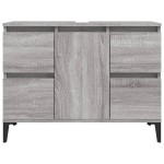 vidaXL Dulap de chiuvetă, gri sonoma, 80x33x60 cm, lemn prelucrat vidaXL Dulap de chiuvetă, gri sonoma, 80x33x60 cm, lemn prelucrat