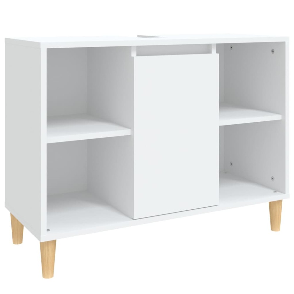 vidaXL Dulap de chiuvetă, alb, 80x33x60 cm, lemn prelucrat