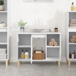 vidaXL Dulap de chiuvetă, alb, 80x33x60 cm, lemn prelucrat vidaXL Dulap de chiuvetă, alb, 80x33x60 cm, lemn prelucrat