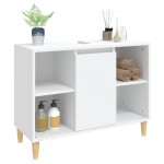 vidaXL Dulap de chiuvetă, alb, 80x33x60 cm, lemn prelucrat vidaXL Dulap de chiuvetă, alb, 80x33x60 cm, lemn prelucrat