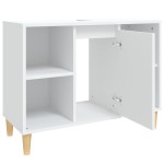 vidaXL Dulap de chiuvetă, alb, 80x33x60 cm, lemn prelucrat vidaXL Dulap de chiuvetă, alb, 80x33x60 cm, lemn prelucrat